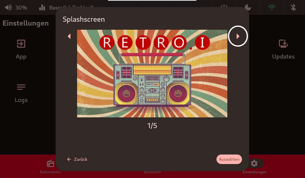 Splashscreen-Auswahl