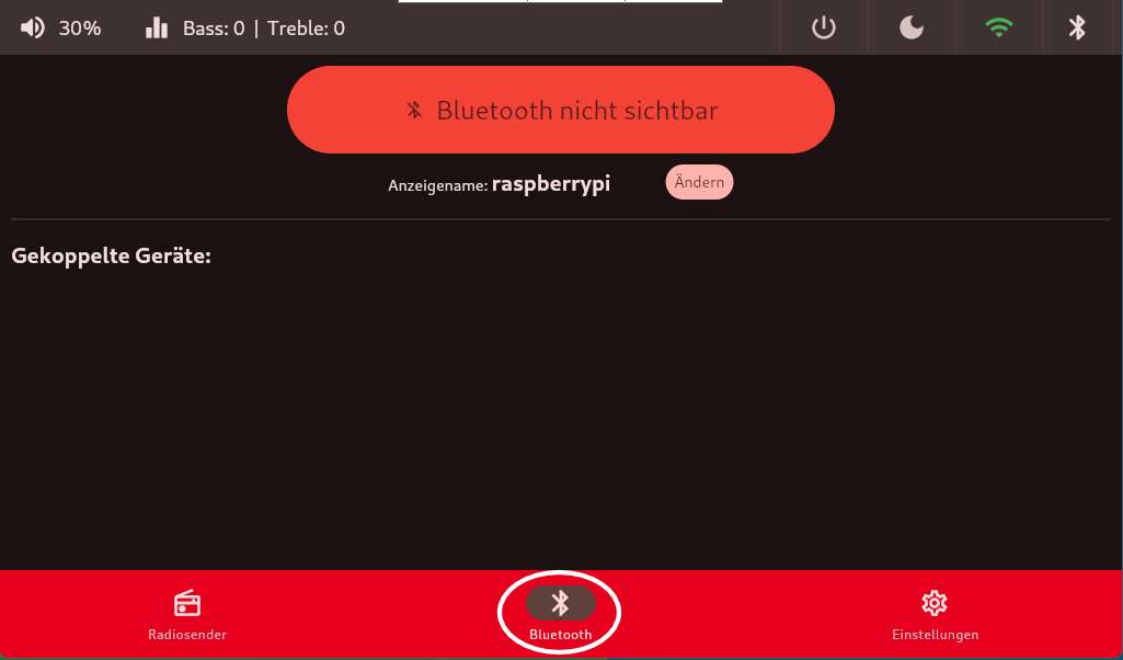 Bluetooth-Kachel