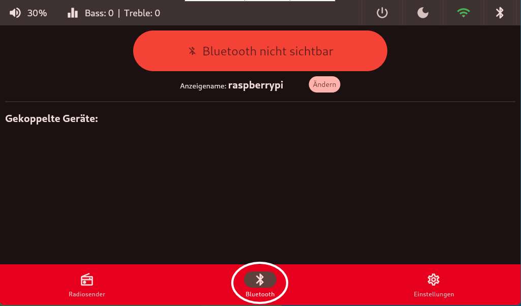 Bluetooth-Kachel