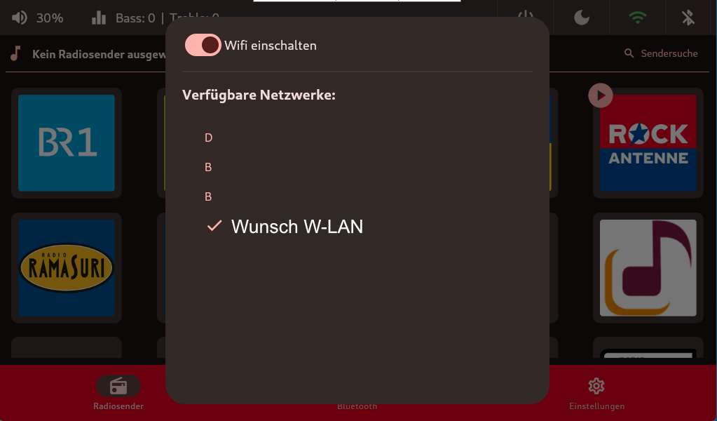 Übersicht Verfügbare W-LAN's